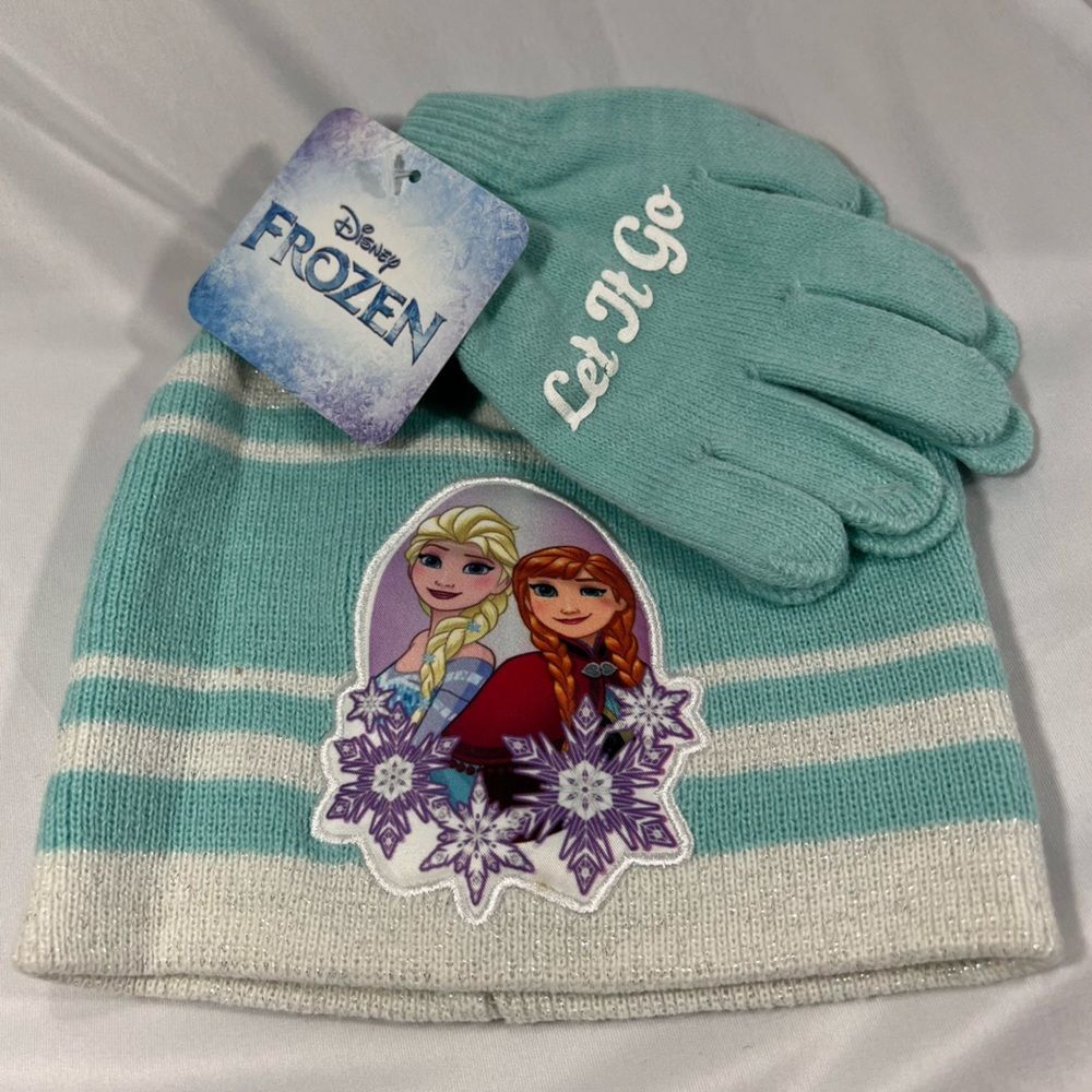 Disney Frozen Winter Hat & Glove Set - Elsa Let It Go